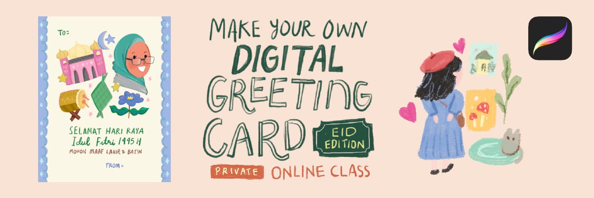 Image for 🧑🏻‍🎨Kelas Belajar Procreate: Membuat Kartu Ucapan Digital
