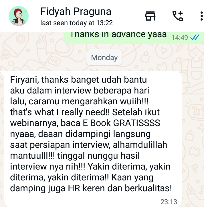 Testimony Peserta