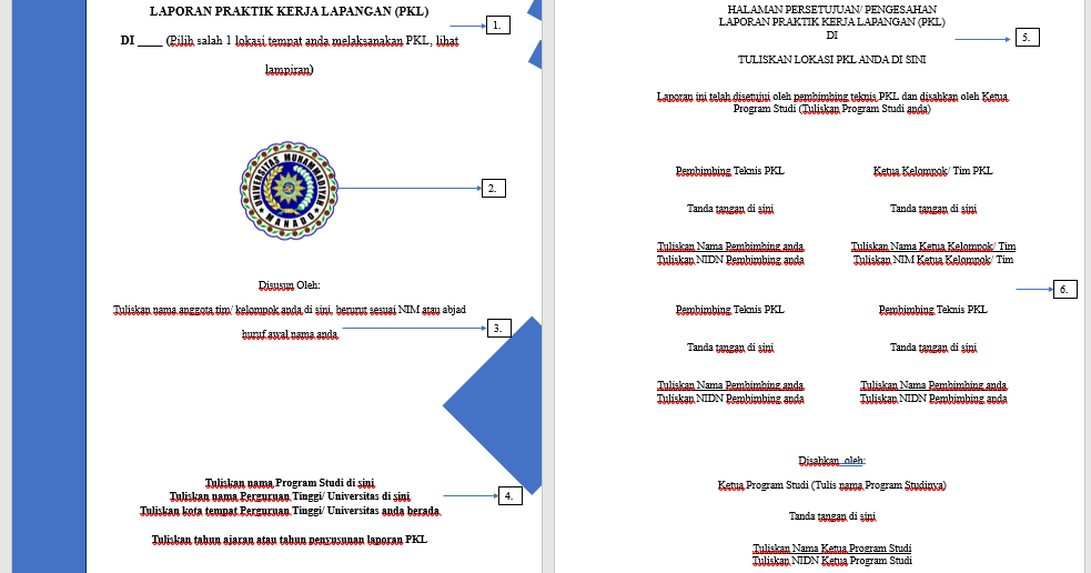 Image 0 for Begini preview template laporan PKL
