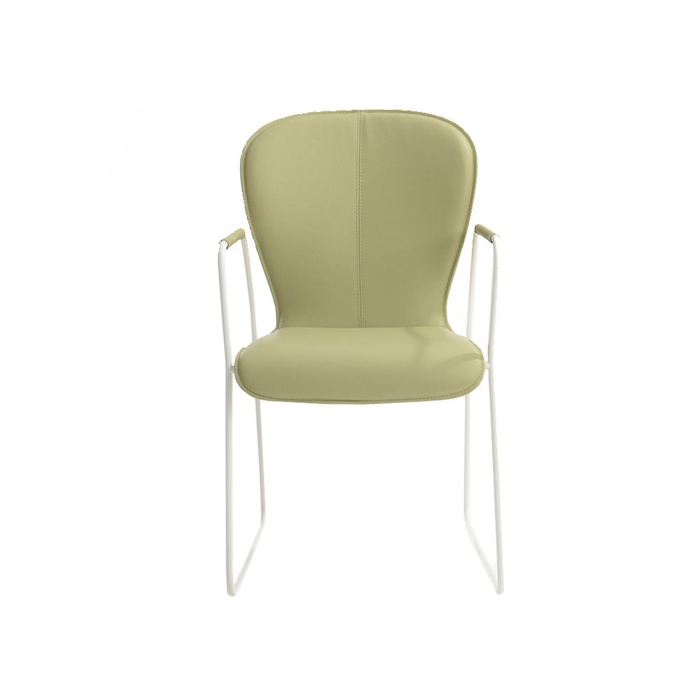 armstoel blake slede 631A arm designstoelen bertplantagie leder tendens beige