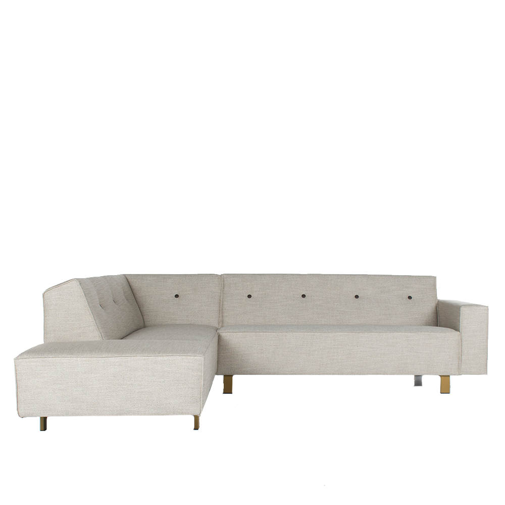 hoekbank odin bertplantagie design 2zits dormeuse in stof beige stone