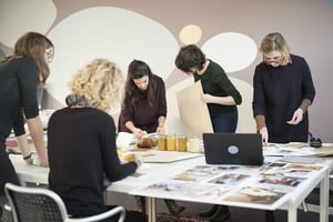 foto kijken naar flexa kleur van het jaar