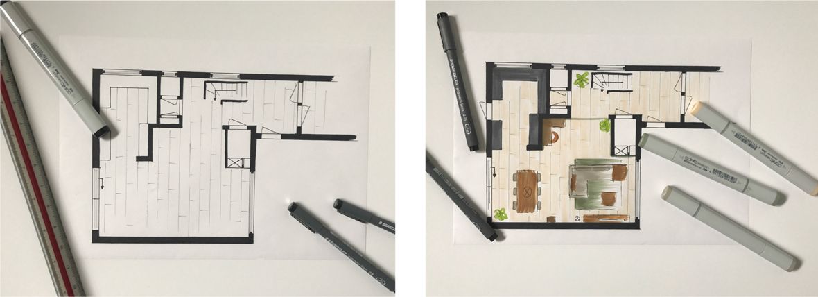 rustige tekeningen lisa aan tafel 