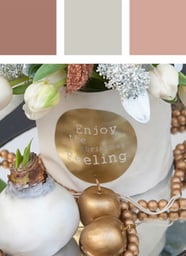 kleurenpalet kersttrends roze zilver goud