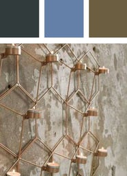 foto kleurenpalet kerst blauw bruin