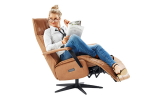 relaxfauteuil inhouse leder bruin