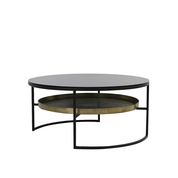 salontafel rowdy deruijtercollectie uniek glas met antique brons