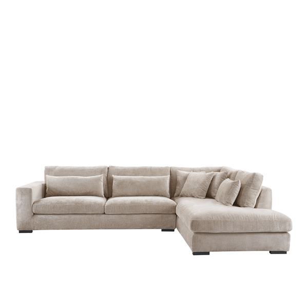 voorkant hoekbank Comiso beige