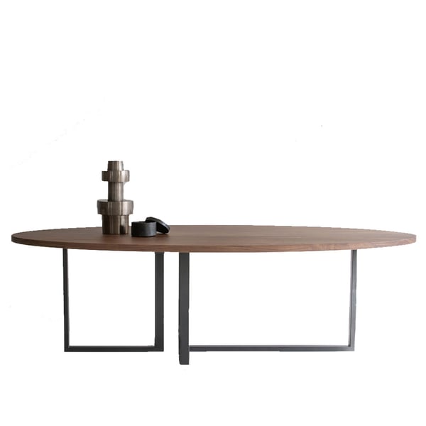 ovale eettafel eris bertplantagie designmeubelen designtafel staal hout