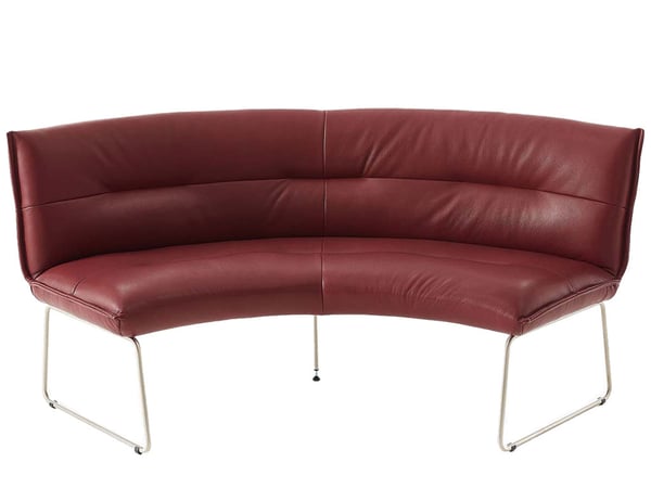 eetbank essay in leder red rond half ronde eettafel bank
