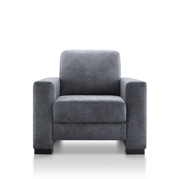 fauteuil in stof posta van het merk Baenks Cruquius in anthraciet