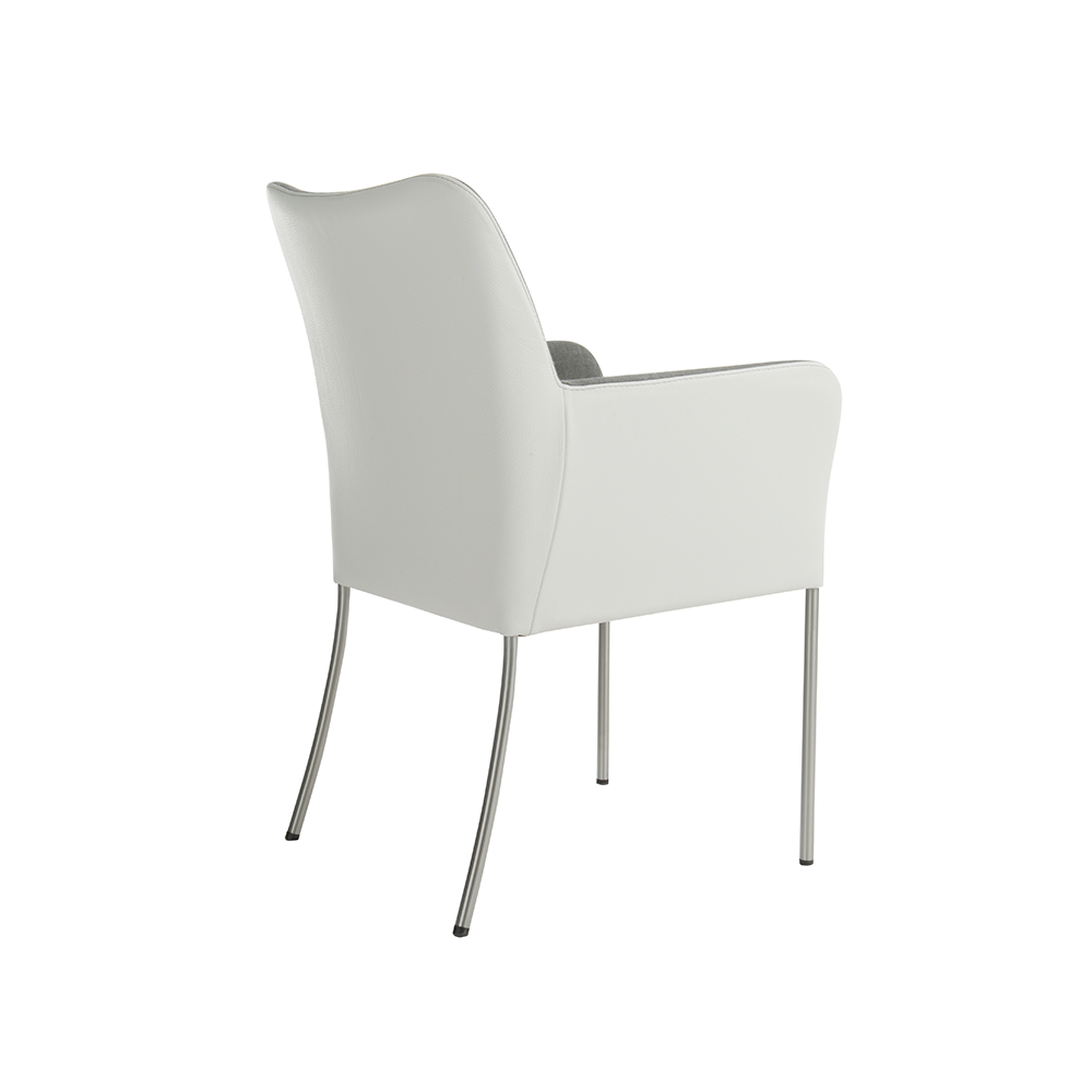 achteraanzicht armstoel spargo bert plantagie designstoelen duostoffering grijs