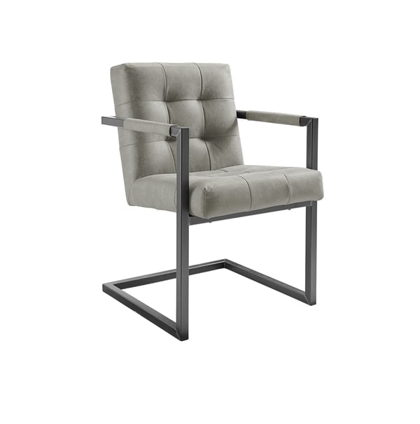 armstoel contiro van inhouse met zwart metalen frame