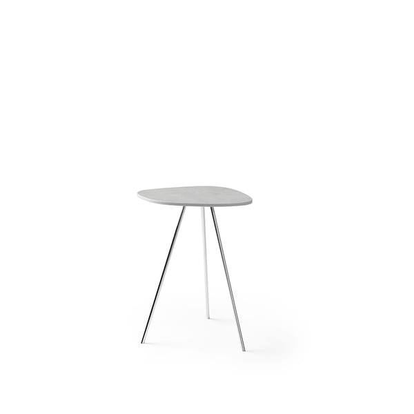 bijzettafel liliom in wit keramiek leolux design