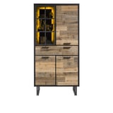 opbergkast avalon 3 deuren 1 lade 1 glasdeur cruquius kasten