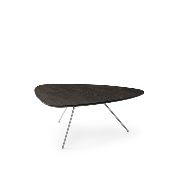 salontafel liliom in oak walnut keramiek leolux design