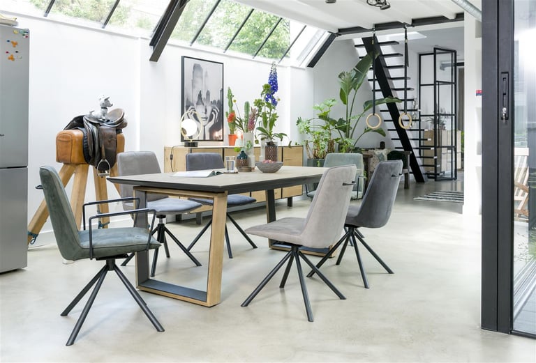 drie kleuren in de eethoek