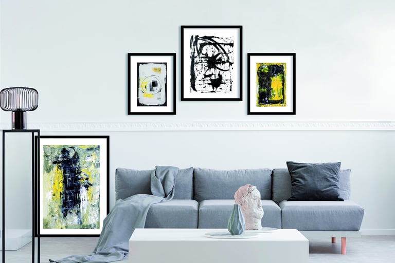 de regel van drie met schilderijen