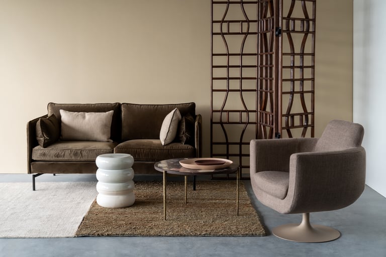 vintage interieur met bruin