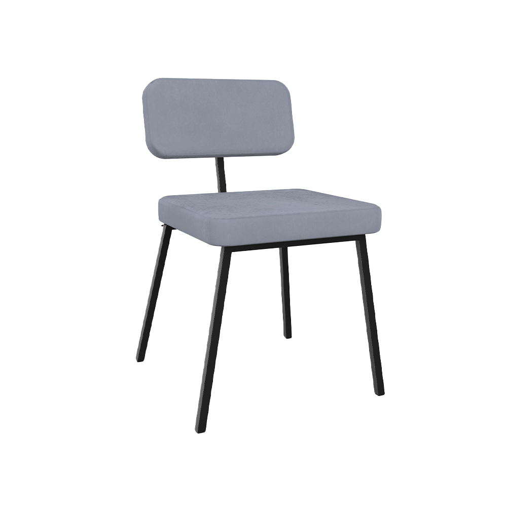 eetstoel ode in blauw met zwart frame studiohenk designmeubelen scandinavisch