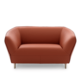 loveseat turia leder rood pode designmeubelen