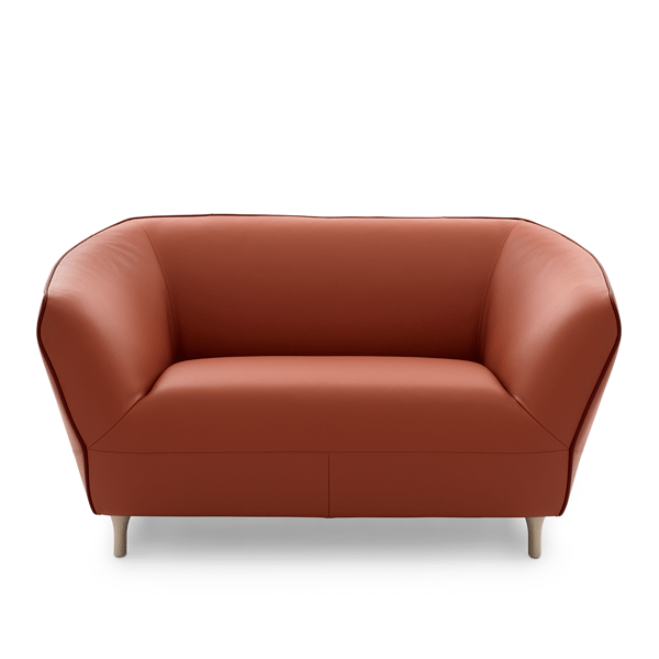 loveseat turia leder rood pode designmeubelen