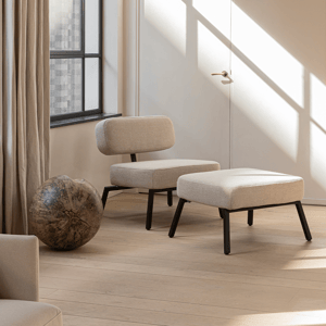 sfeer loungechair ode met hocker poef studio henk design fauteuils cruquius boulevard