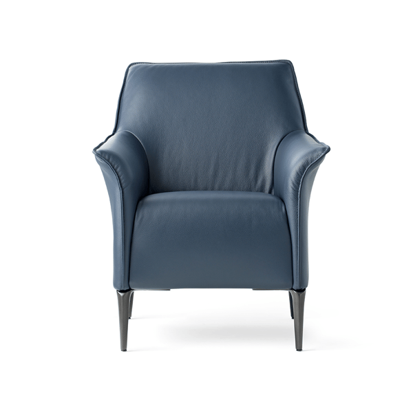 Fauteuil mayuro in leder blauw leolux design cruquius
