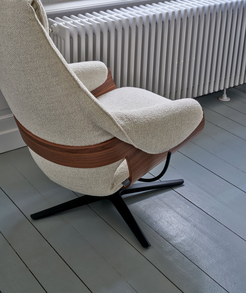 leolux cream draaifauteuil teddy
