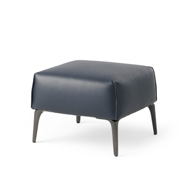 poef mayuro in leder blauw leolux design cruquius