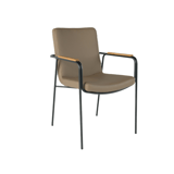 armstoel tibbe bert plantadie designstoelen in leer bruin eiken armlegger