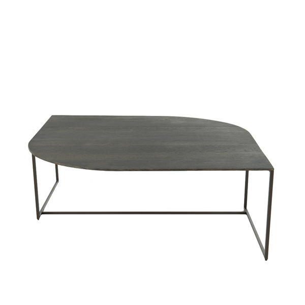 salontafel Taj Mahal van Bertplantagie design EikenFineer kleur SmokedLak onderstel BP404Marron