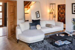 Hoekbank langley henders en hazel curved ronde bank loungebank