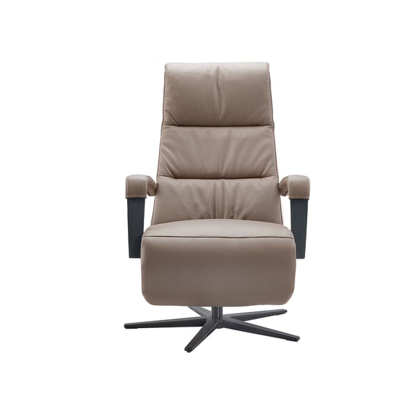 relaxfauteuil chanti in stof en leer duostoffering van het merk inhouse met kantelfunctie