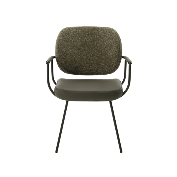armstoel flip van bertplantagie designstoelen leder stof groen
