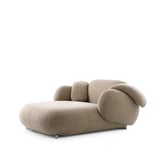chaise longue Pulla leolux beige scandinavisch ronde bank