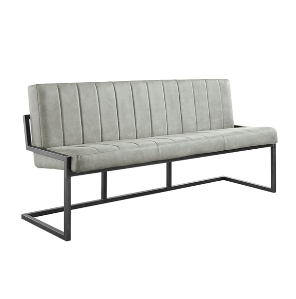 eetbank contiro van inhouse grijs met zwart metalen frame