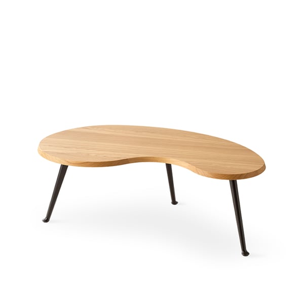 salontafel tubble medium van pode hout met zwarte poten