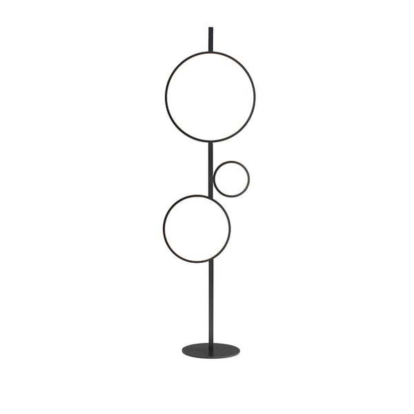vloerlamp osun van pode design staal zwart lava ringen