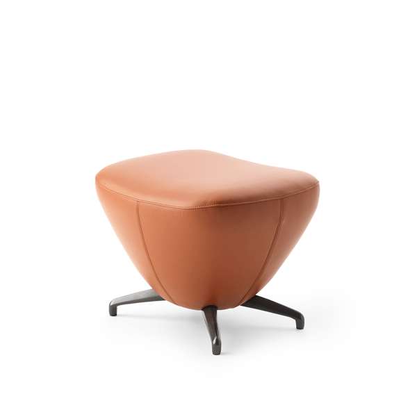 Hocker caruzzo leder bruin leolux cruquius designmeubelen