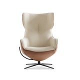 fauteuil dutchz 1801 hoge rug stof en leder cognac house of dutchz cruquius