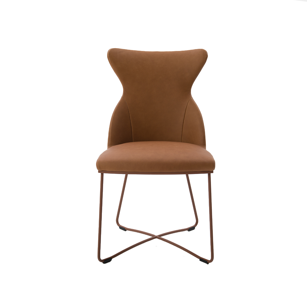 eetstoel iuno i11 stof hout bruin roest bertplantagie designstoelen