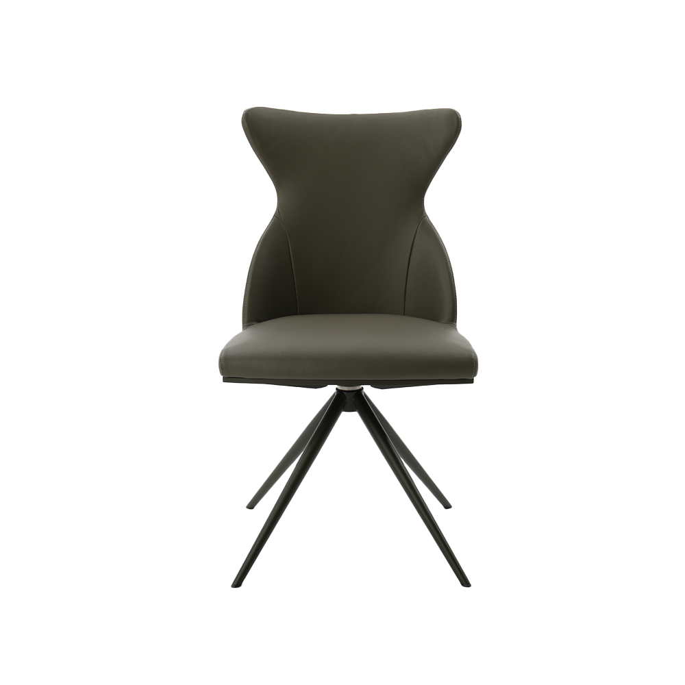 eetstoel iuno i13 leer hout antraciet grijs bertplantagie designstoelen