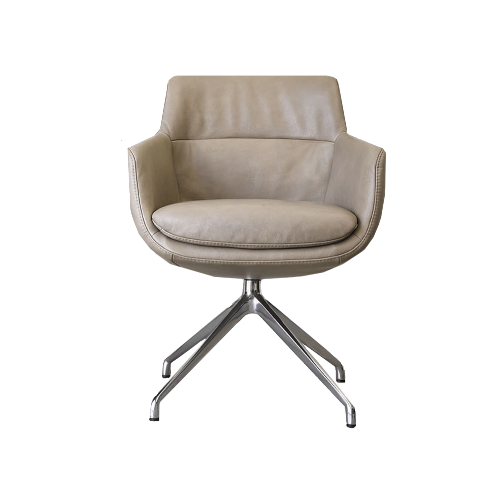armstoel atlas low leder grijs ijcoon beaalbare designstoelen