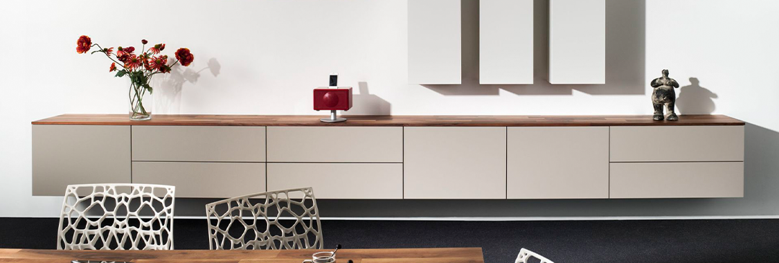 dressoir wit met hout van interstar xl extra groot met accessoires