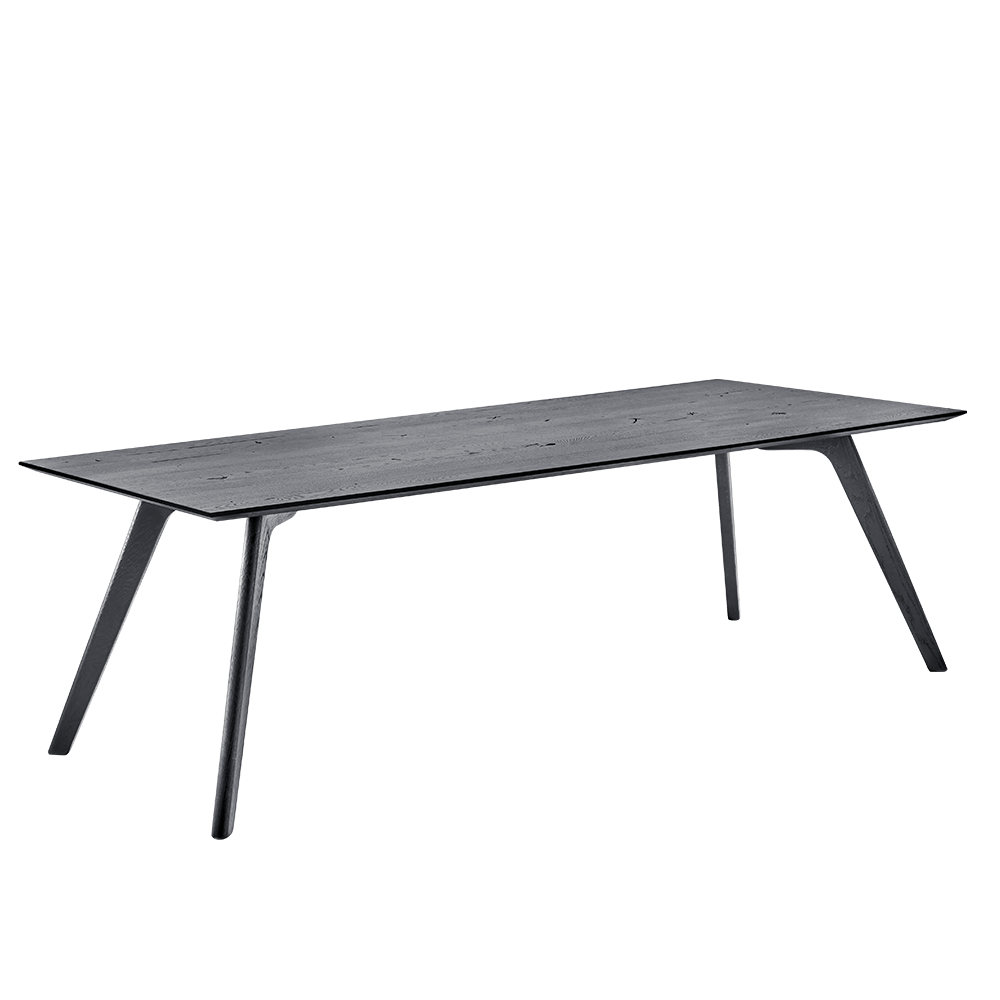 eettafel nemaro onyx met schuine poten zwart inhouse cruquius