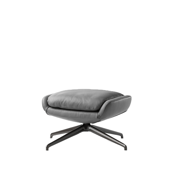 hocker lloyd designstoelen leolux leer grijs