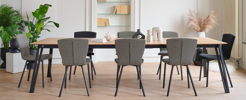 stoelen mobitec met print zonder print in stof leer eetstoel of armstoel