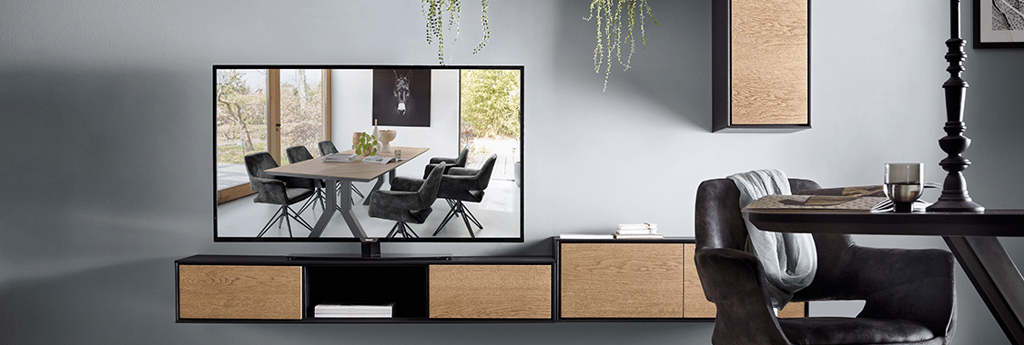 verdo woonprogramma serie inhouse cruquius meubelen zwart hout kasten