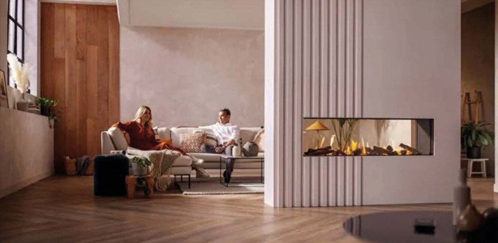 Het verbinden van ruimtes doe je met een doorkijkhaard